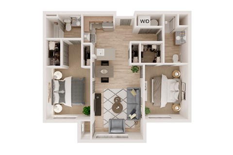 a bedroom floorplan of a 2103 sqft apartment